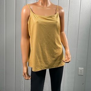 *Apostrophe Stretch Women's Gold Tone Tank Top Sz XL